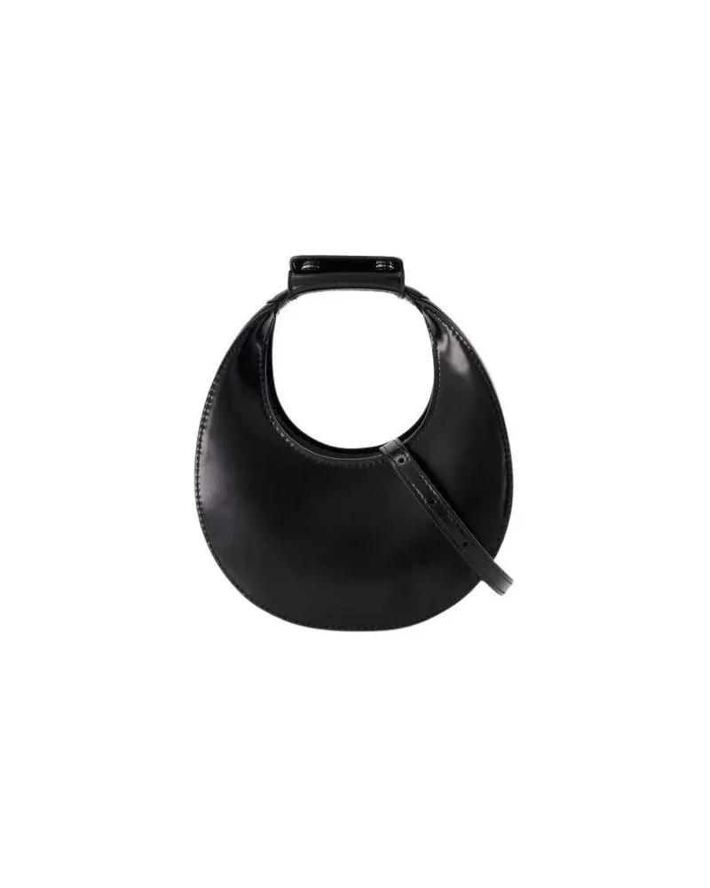 STAUD Hobo Bags Good Night Moon Bag - Leather - Black schwarz Schwarz
