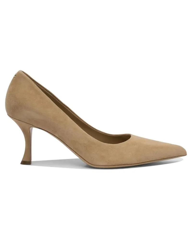 Ferragamo Hohe Schuhe Pointed Toe Suede Pumps beige Beige