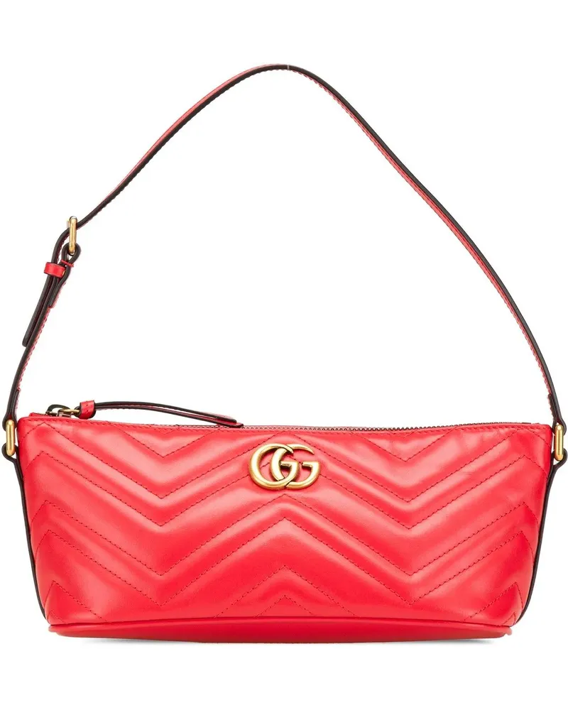 Gucci Hobo Bags 2016-2025 GG Marmont Matelasse Leather Shoulder Ba rot Rot