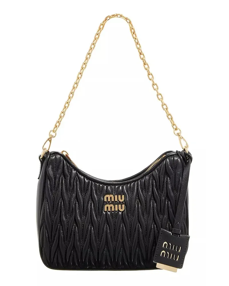 Miu Miu Hobo Bag Matelassé Shoulder Bag Schwarz