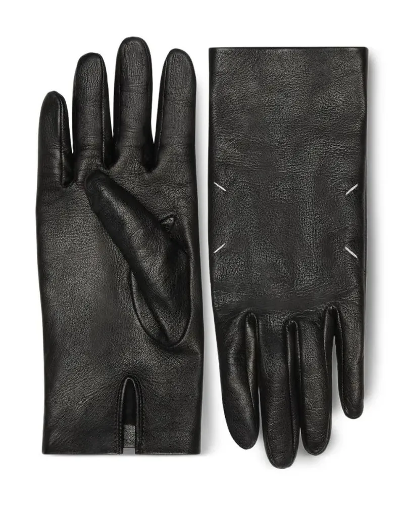 Maison Margiela Handschuhe Leather Gloves schwarz Schwarz