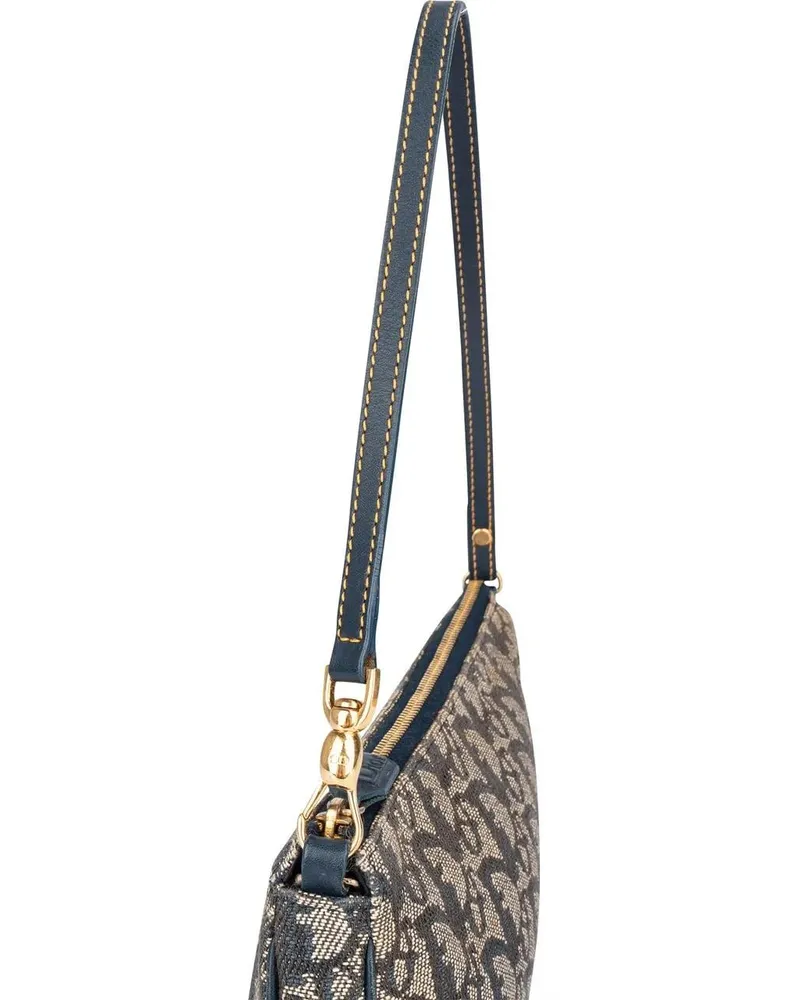Dior Crossbody Bags  Trotter Monogram Mini Saddle Handba blau Blau