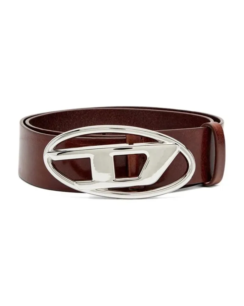 Diesel Gürtel Brown Calf Leather Belt grau Grau