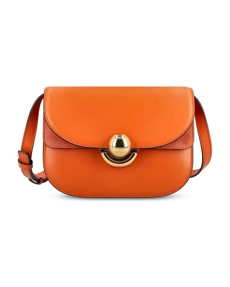 Furla Hobo Bags Structured Minimalist Bag With Rounded Flap orange Orange