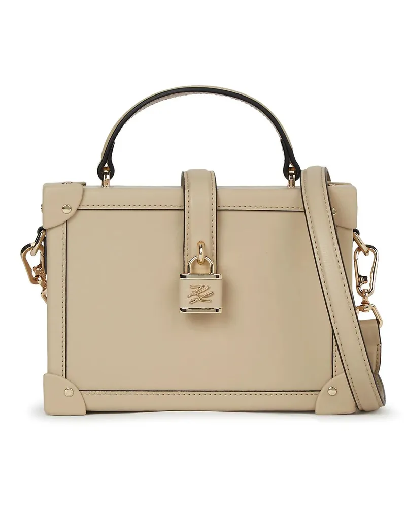 Karl Lagerfeld Crossbody Bags K/Autograph Trunk Bag mit Vorhängeschloss beige Beige