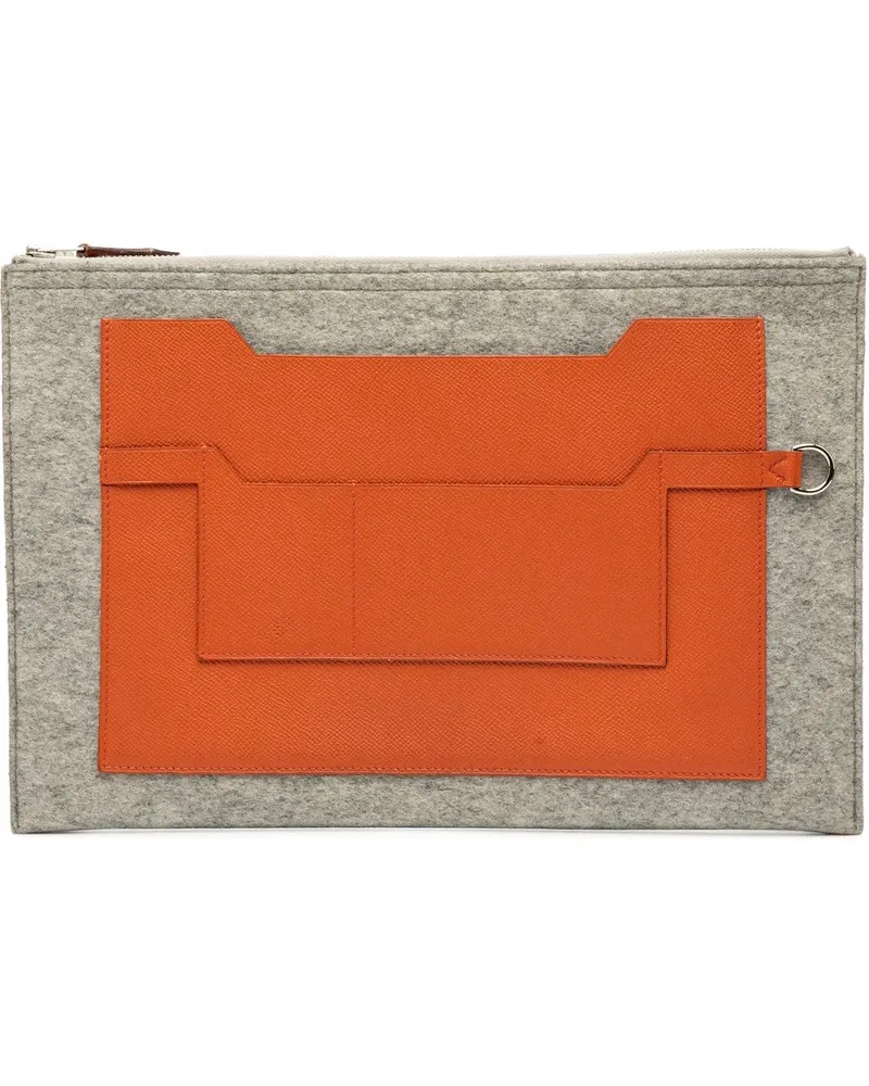 Hermès Clutches Epsom and Felt Toodoo 37 orange Orange