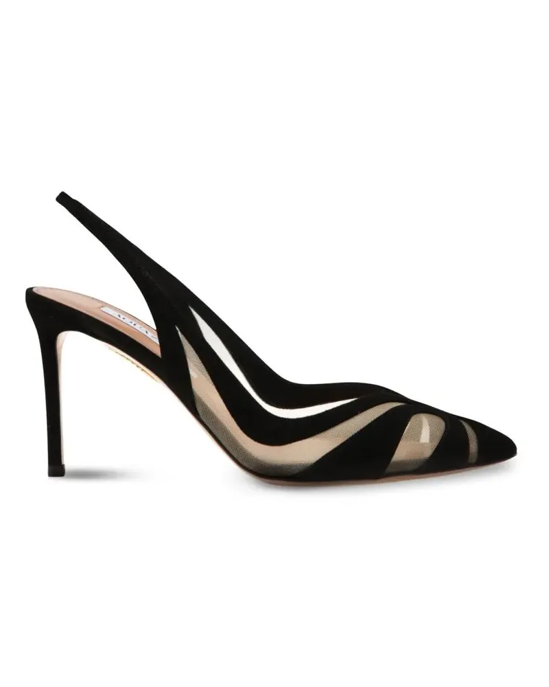 Aquazzura Hohe Schuhe Lune Sling 85 Pumps schwarz Schwarz