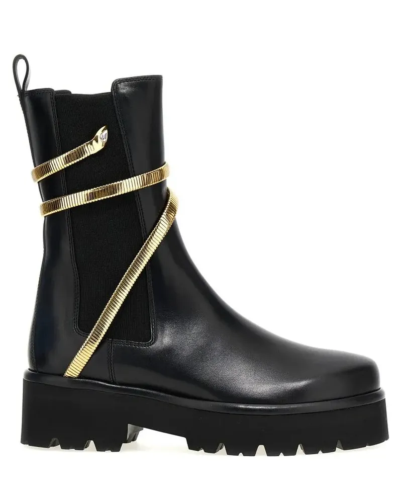 René Caovilla Stiefel 'Cleo' Ankle Boots schwarz Schwarz
