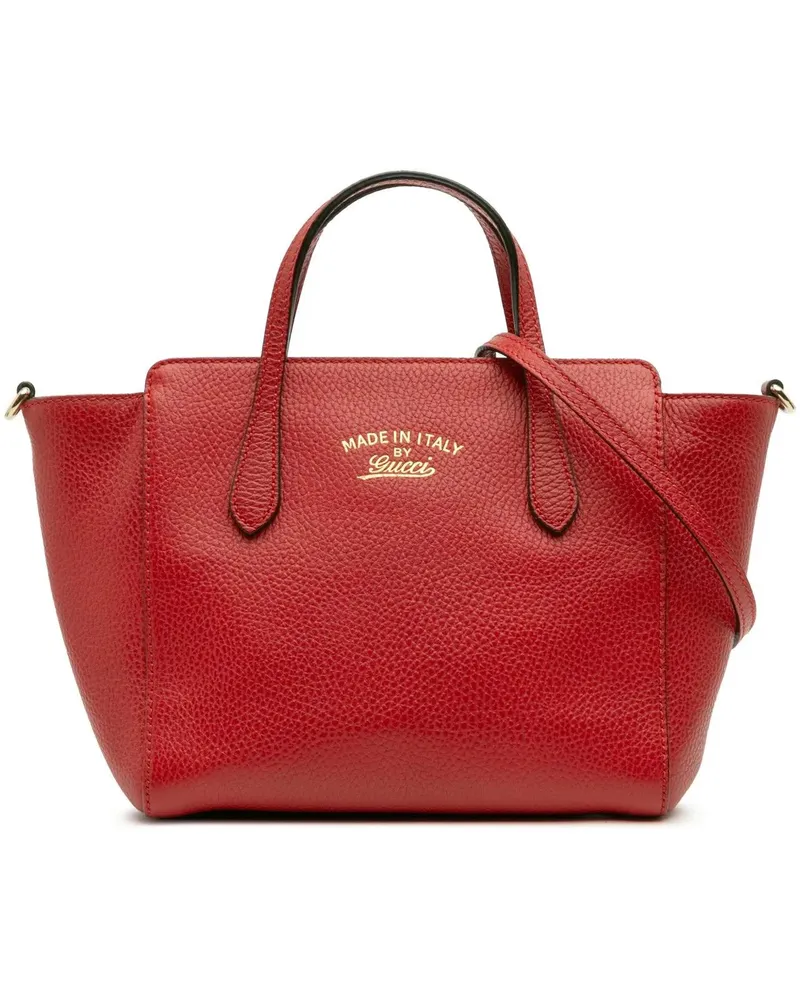 Gucci Hobo Bags Mini Leather Swing Satchel rot Rot