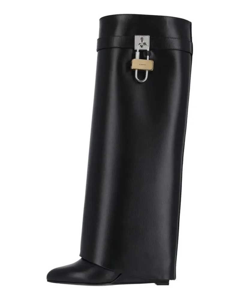 Givenchy Stiefel Pointed Toe Black Leather Boots schwarz Schwarz