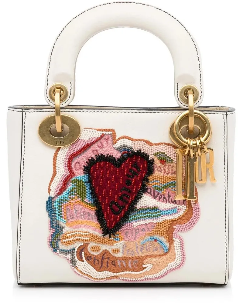 Dior Hobo Bags 2018 Niki De Saint Phalle Mini Calfskin Dioramour weiß Weiß
