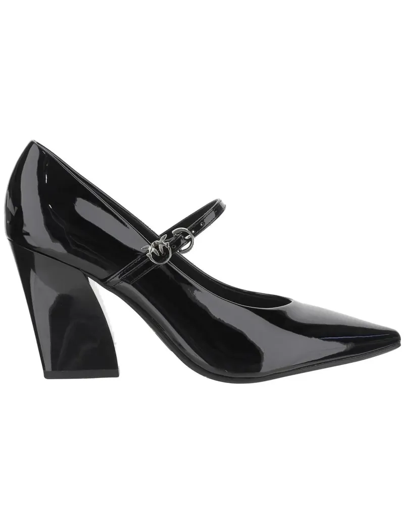 Pinko Hohe Schuhe Glossy Leather Pumps schwarz Schwarz