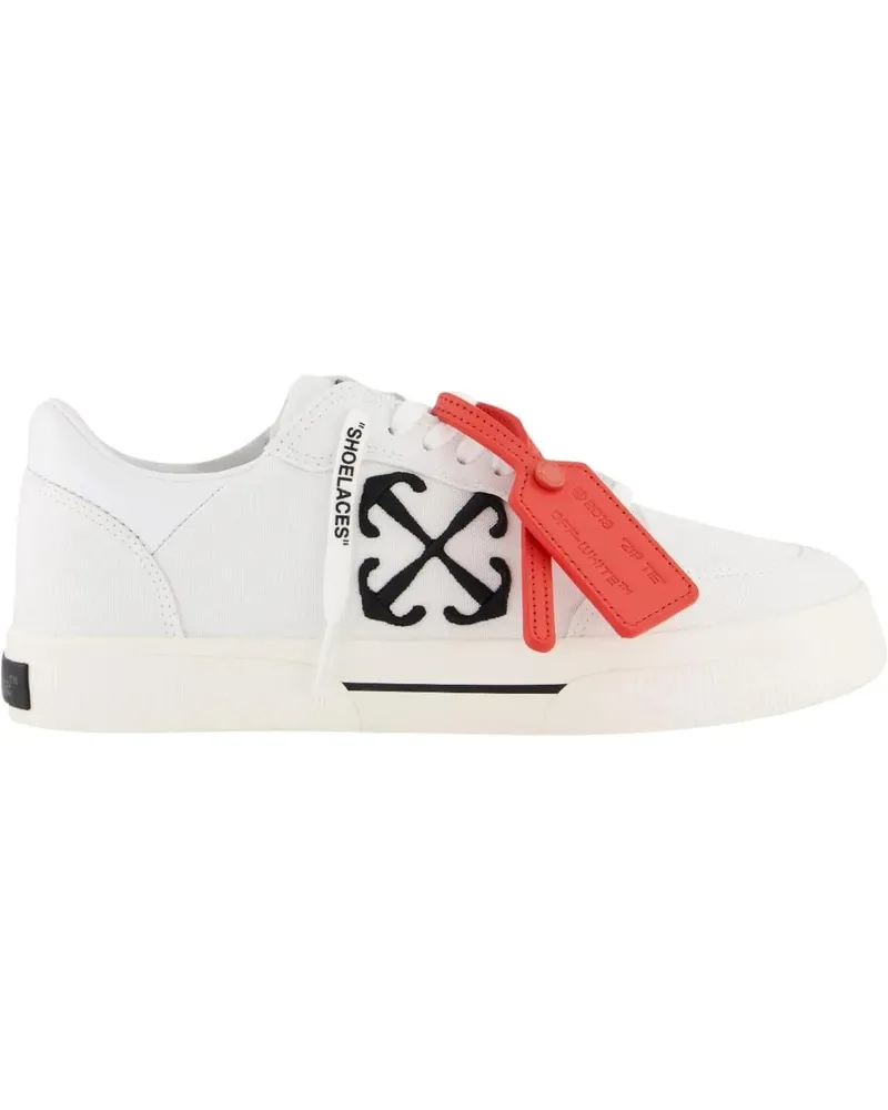 OFF-WHITE Low-Top Sneaker Heren New Low Vulcanized Canvas Wit weiß Weiß