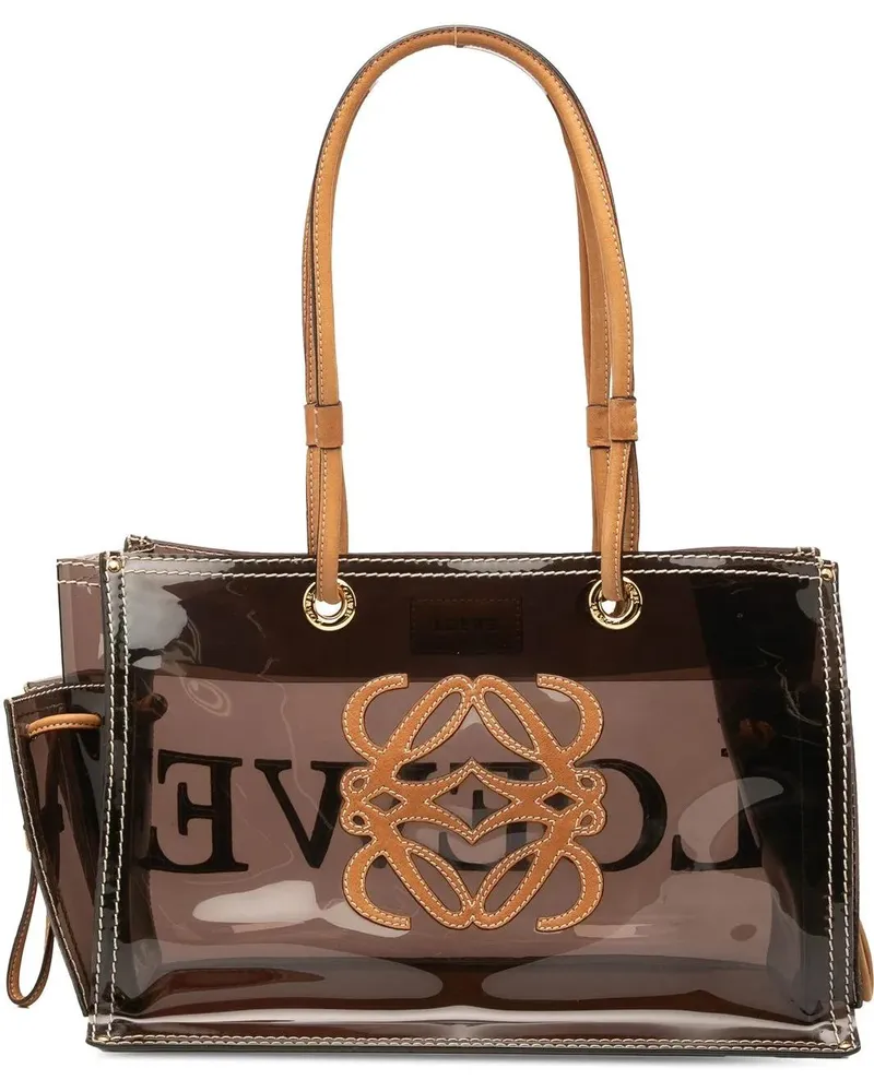 Loewe Shopper PVC and Leather Anagram Tote braun Braun