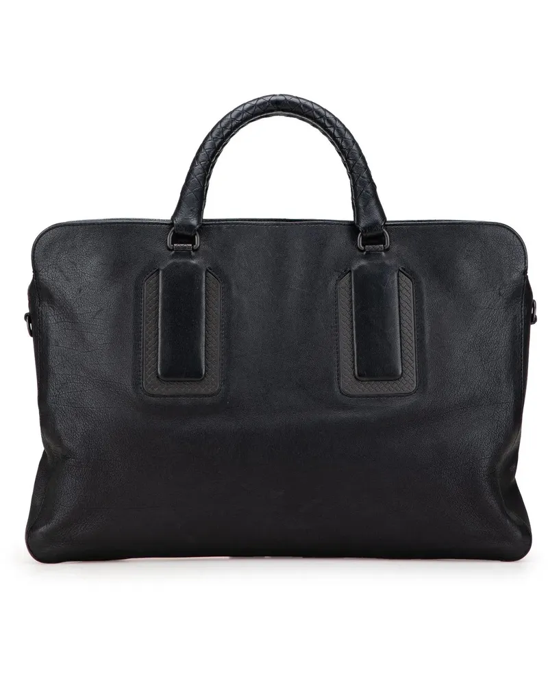 Bottega Veneta Crossbody Bags Leather Briefcase schwarz Schwarz