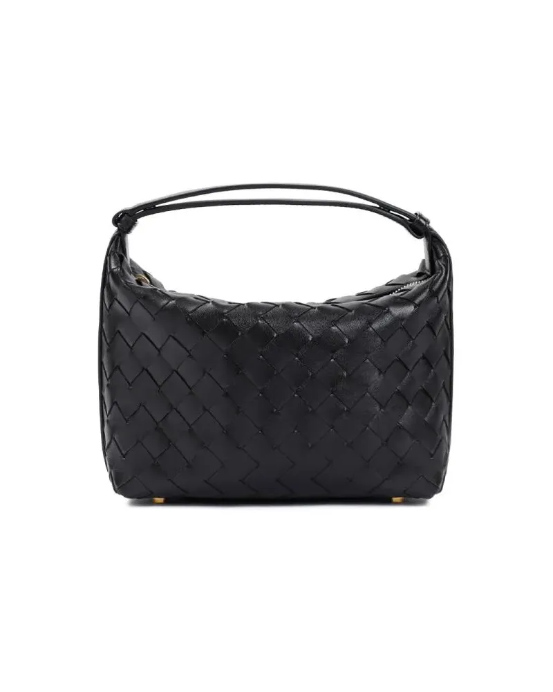 Bottega Veneta Crossbody Bags Mini Wallace Intreccio 15 Handbag In Interwoven Bl schwarz Schwarz