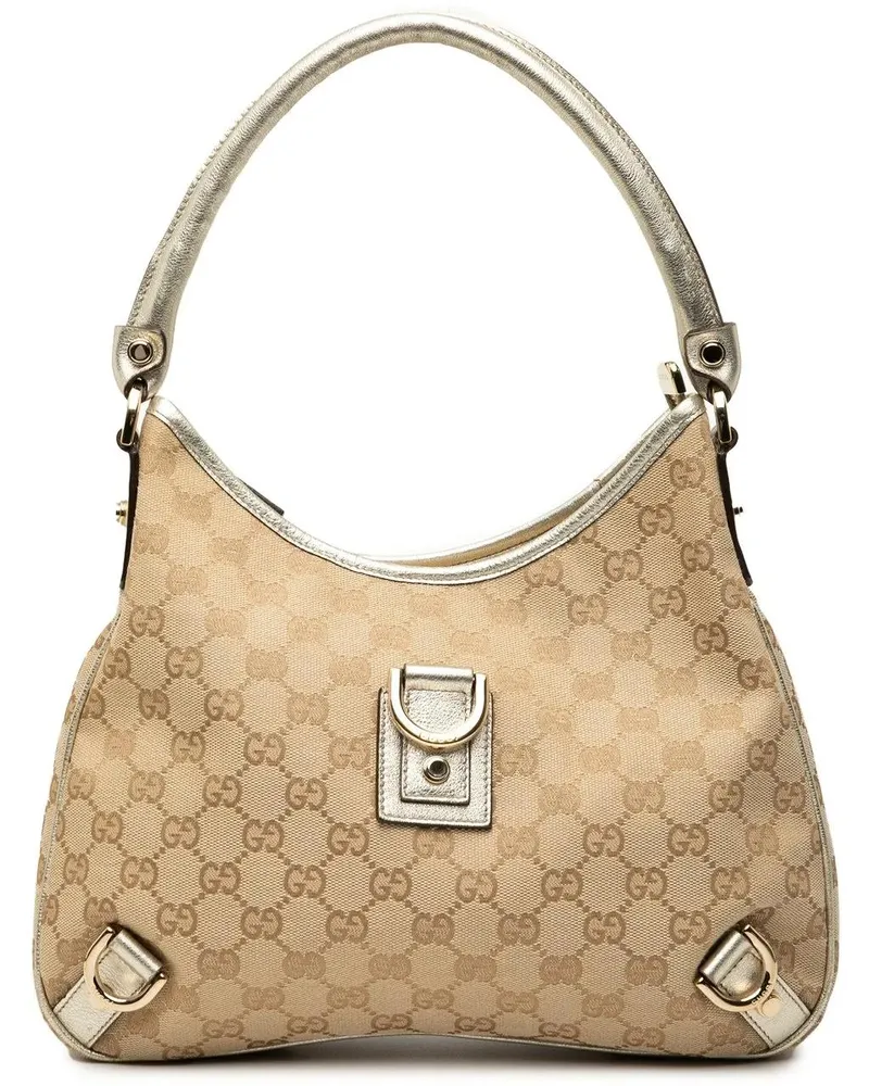 Gucci Hobo Bags GG Canvas Abbey D Ring Shoulder Bag braun Braun