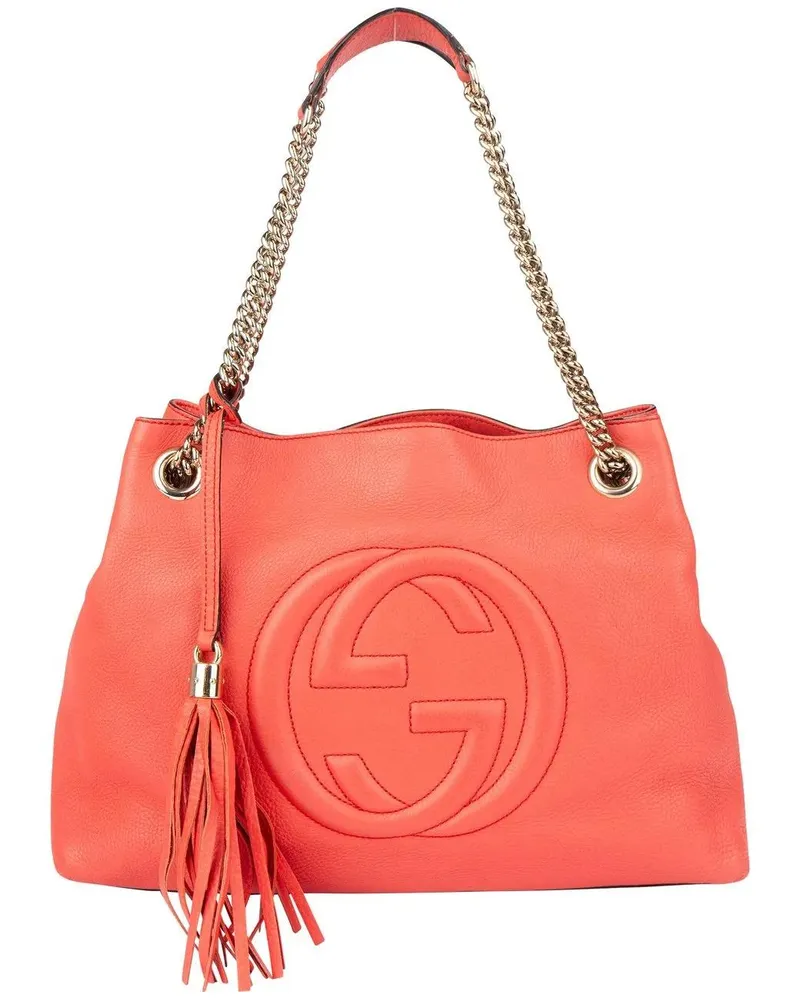 Gucci Crossbody Bags  Coral Leather GG Soho Crossbody Bag rot Rot