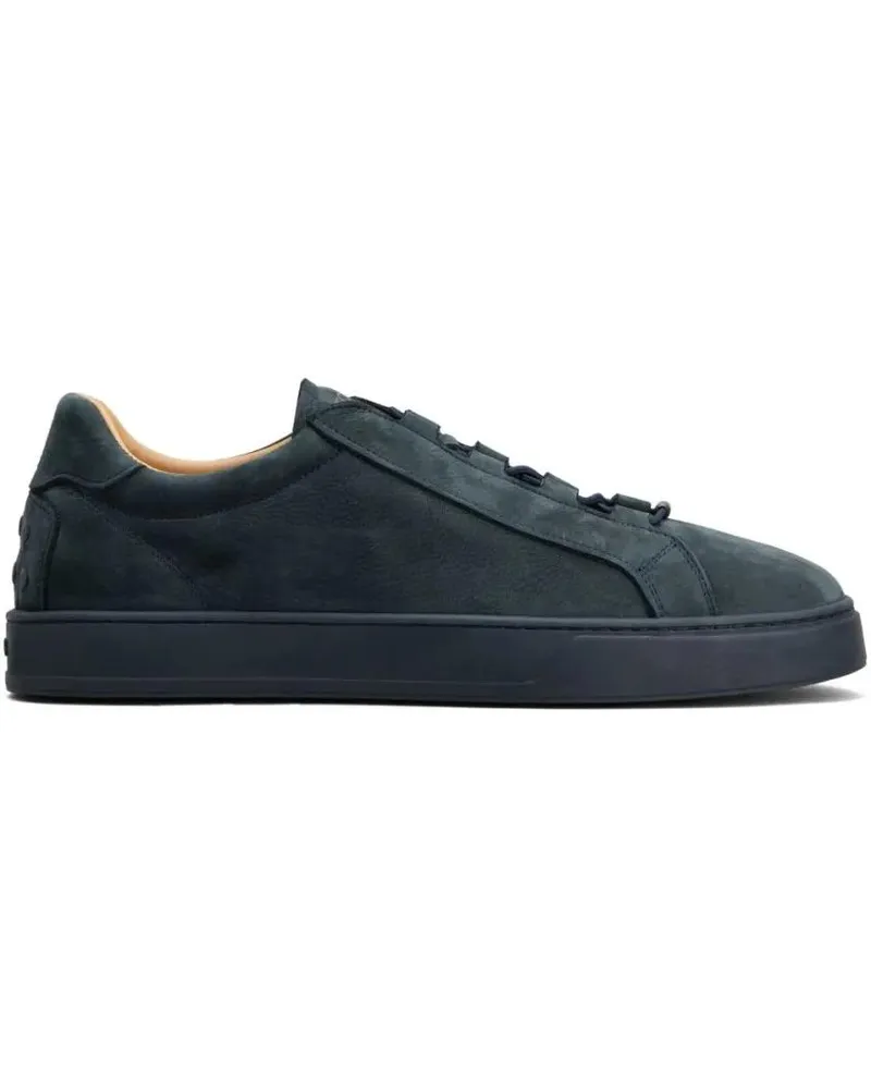 TOD'S Low-Top Sneaker Black Nabuk Sneakers With Subtle Logo Detail schwarz Schwarz