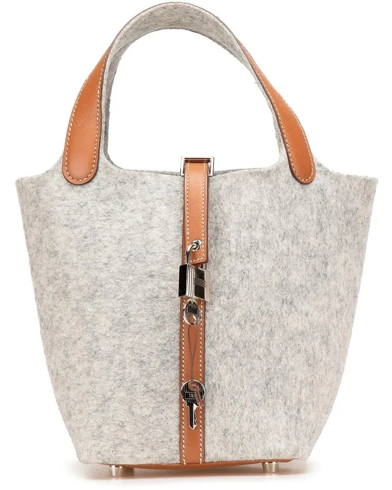 Hermès Crossbody Bags 2020 Feutre and Swift Picotin Lock 18 grau Grau