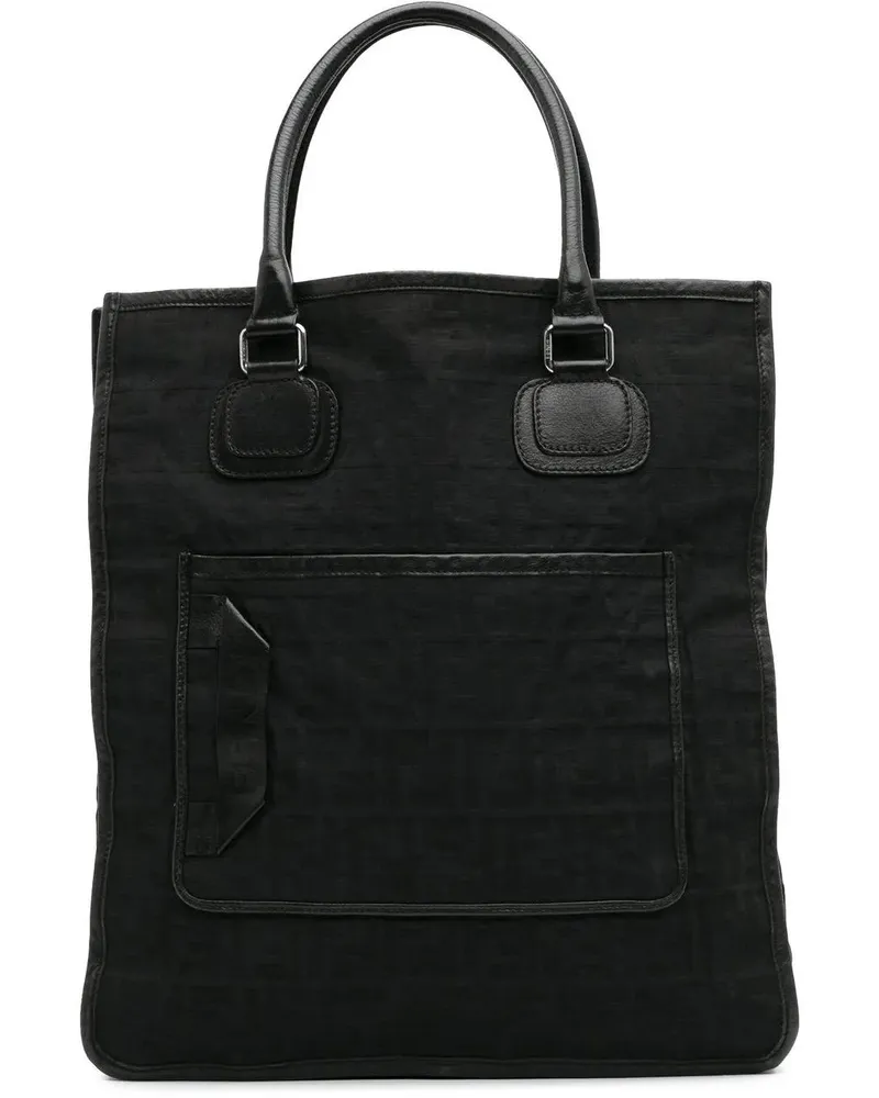 Fendi Shopper Zucca Canvas Tall Tote schwarz Schwarz