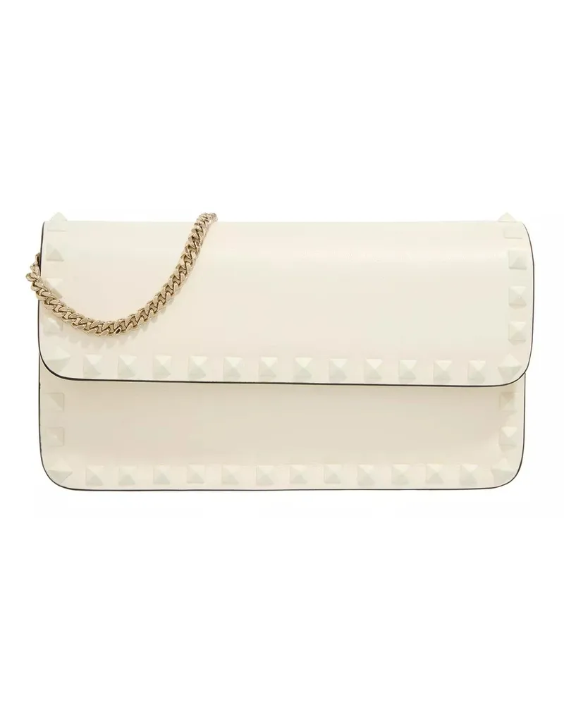 Valentino Garavani Portemonnaie Pouch Rockstud Creme