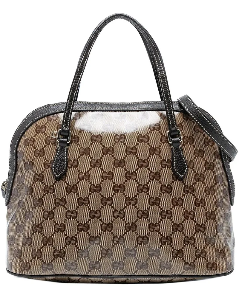 Gucci Hobo Bags Medium GG Crystal Dome Satchel braun Braun