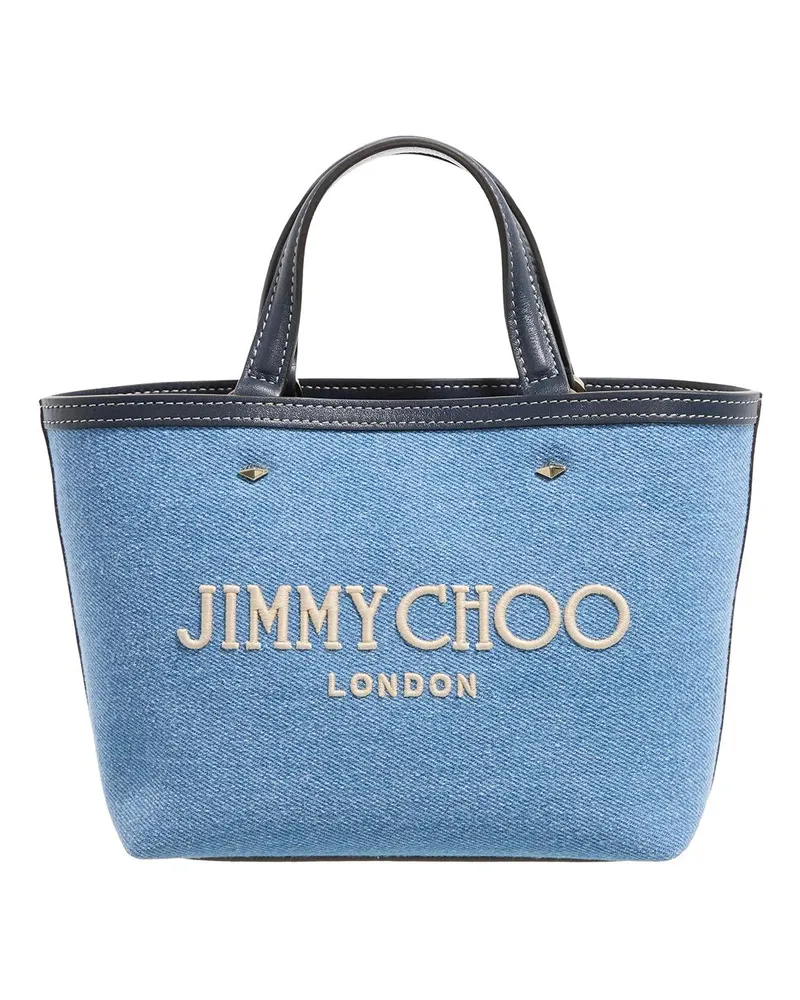 Jimmy Choo Tote Lettering Tote Bag Blau