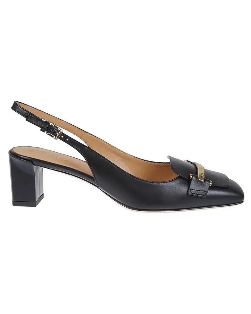 TOD'S Hohe Schuhe Slingback Heels With Square Toe schwarz Schwarz