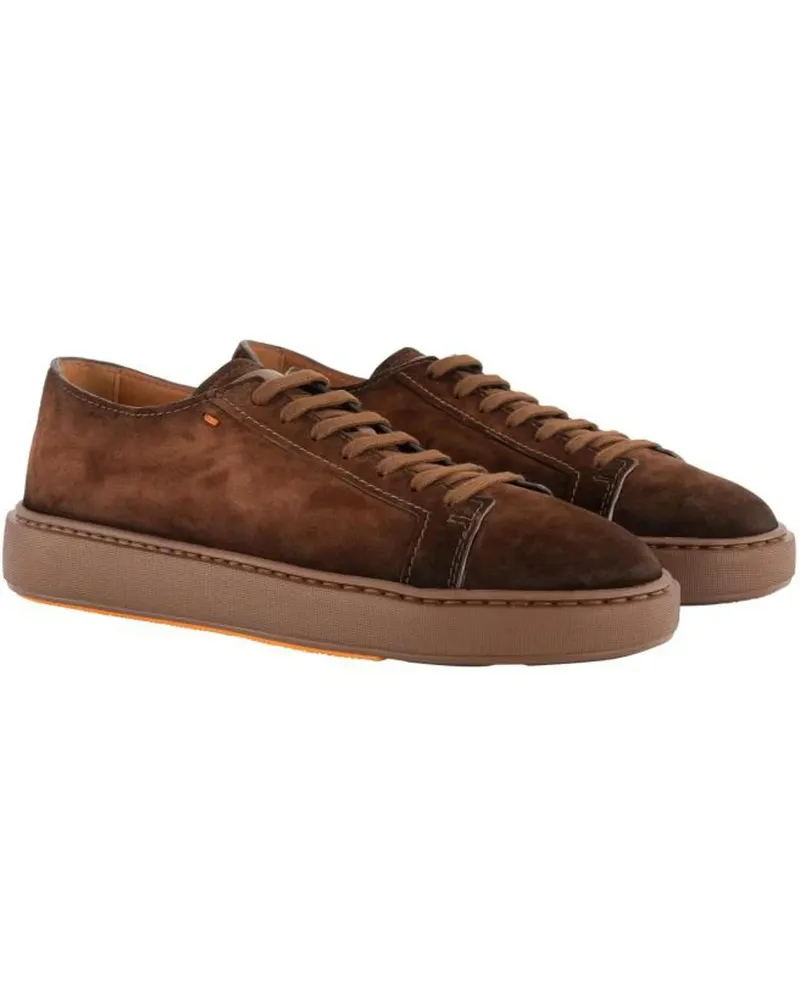 Santoni Low-Top Sneaker Damps--aols braun Braun