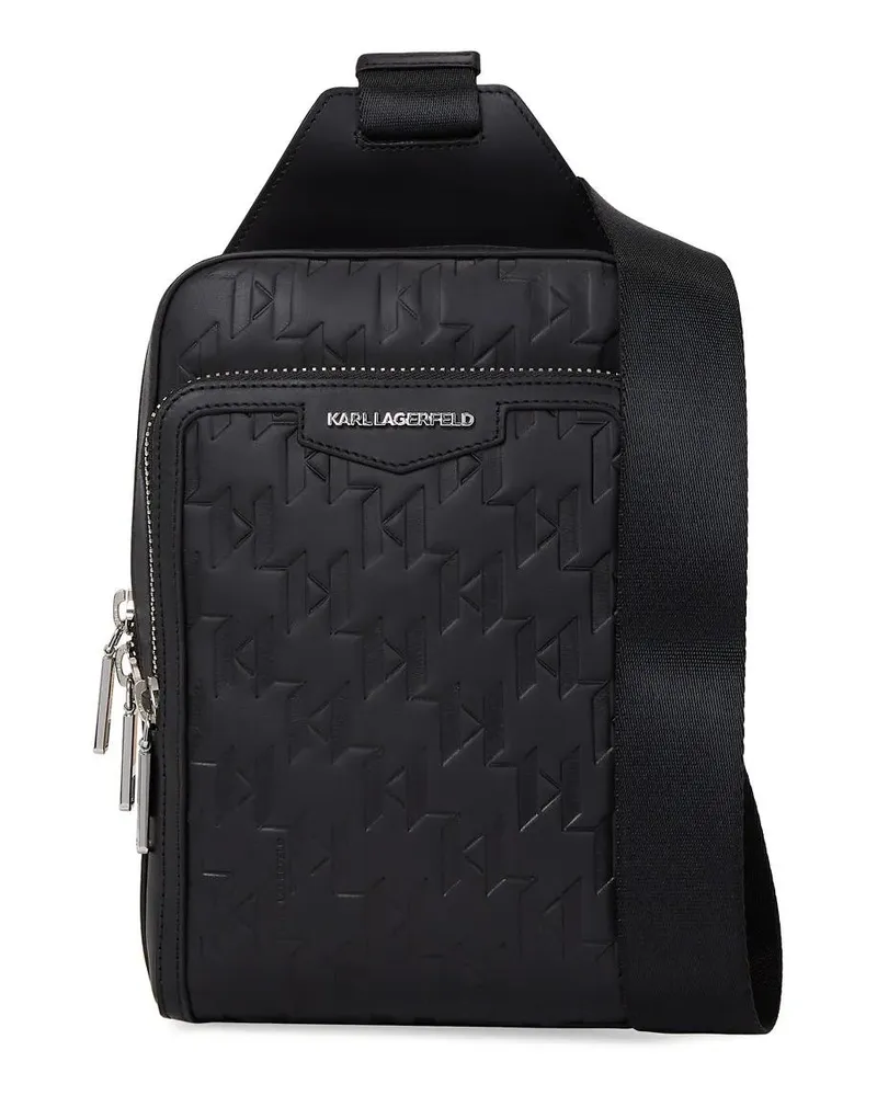 Karl Lagerfeld Crossbody Bags K/LOOM SLINGTASCHE AUS LEDER schwarz Schwarz