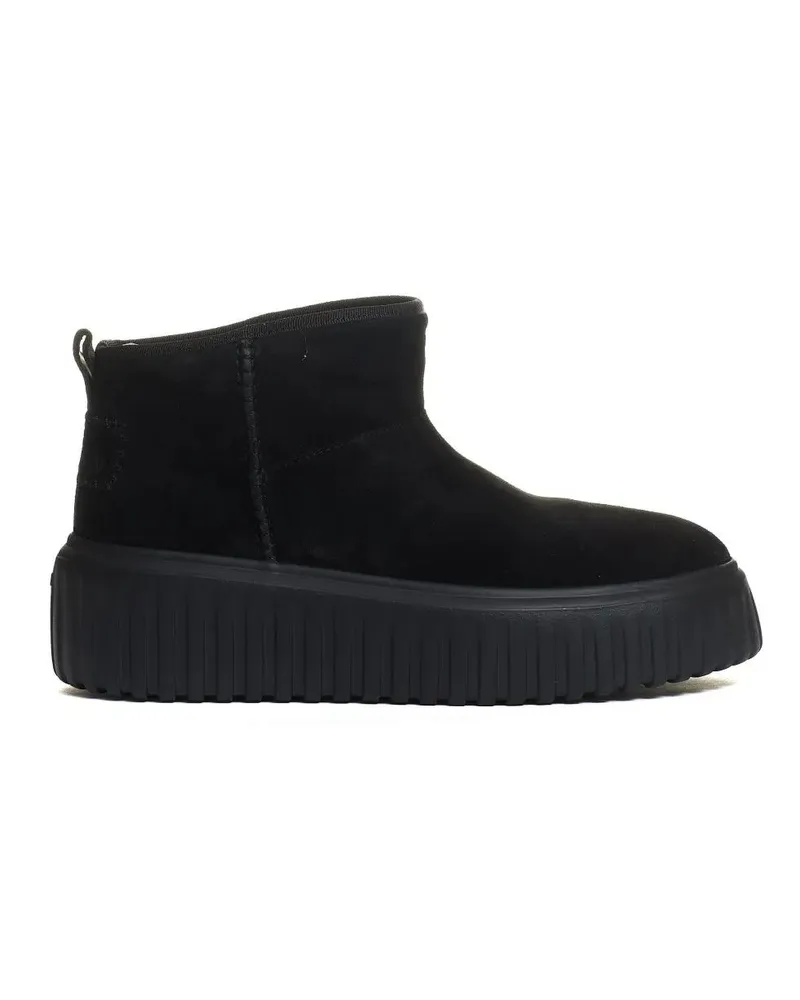 Hogan Low-Top Sneaker H Stripes Low Boot Black Suede schwarz Schwarz