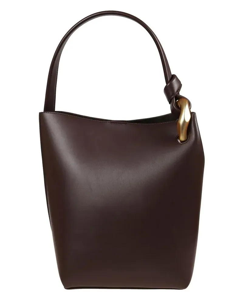J.W.Anderson Beuteltaschen Chocolate Leather Bucket Bag braun Braun