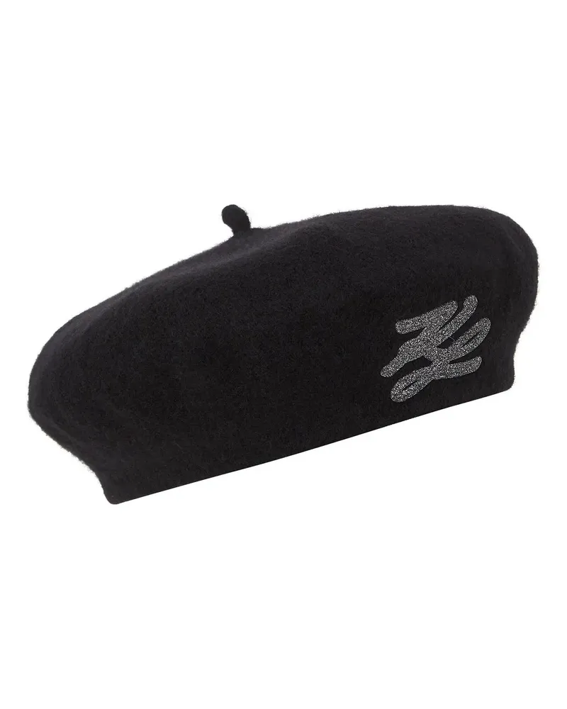 Karl Lagerfeld Caps & Mützen K/AUTOGRAPH Baskenmütze schwarz Schwarz