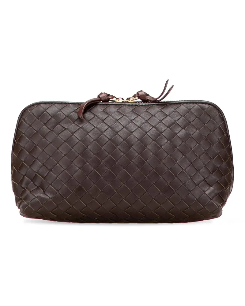 Bottega Veneta Kosmetiktaschen Nappa Intrecciato Cosmetic Pouch braun Braun