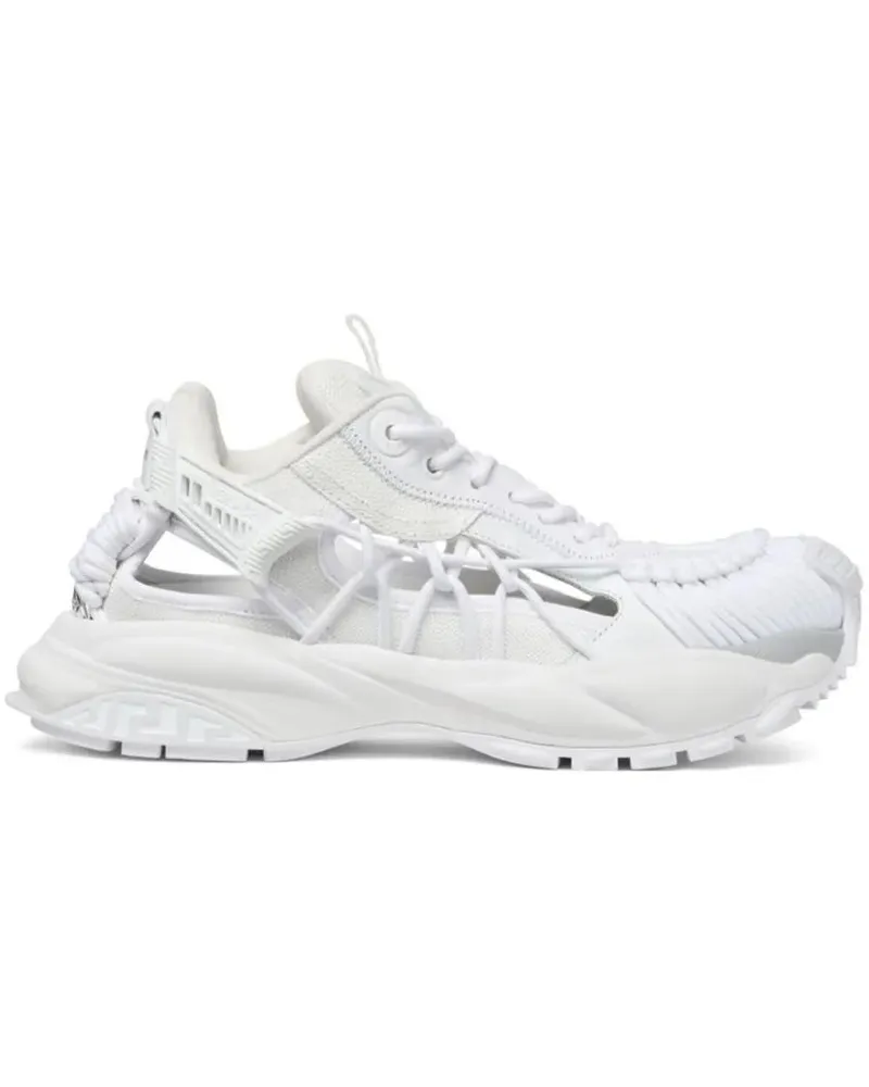 Versace Low-Top Sneaker Panelled White Sneakers With Cut-Out Detailing weiß Weiß