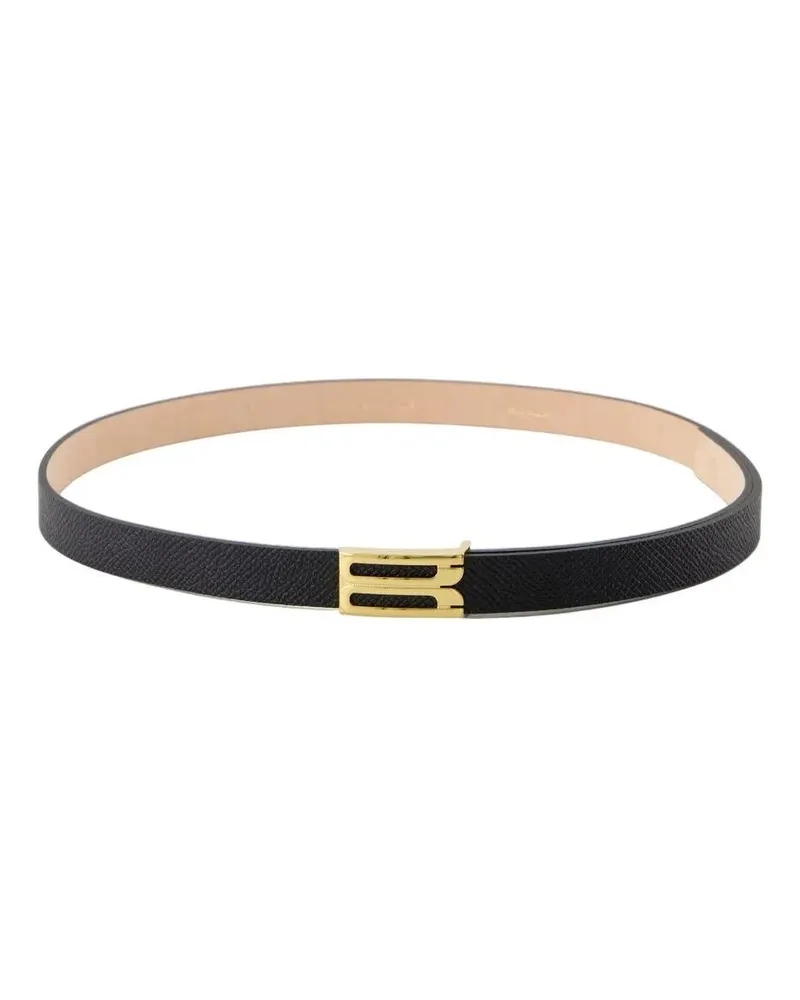 Victoria Beckham Gürtel Micro Frame Belt - Leather - Black schwarz Schwarz