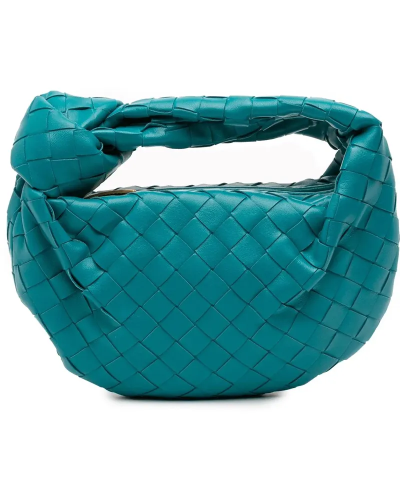 Bottega Veneta Hobo Bags Mini Nappa Intrecciato Jodie blau Blau