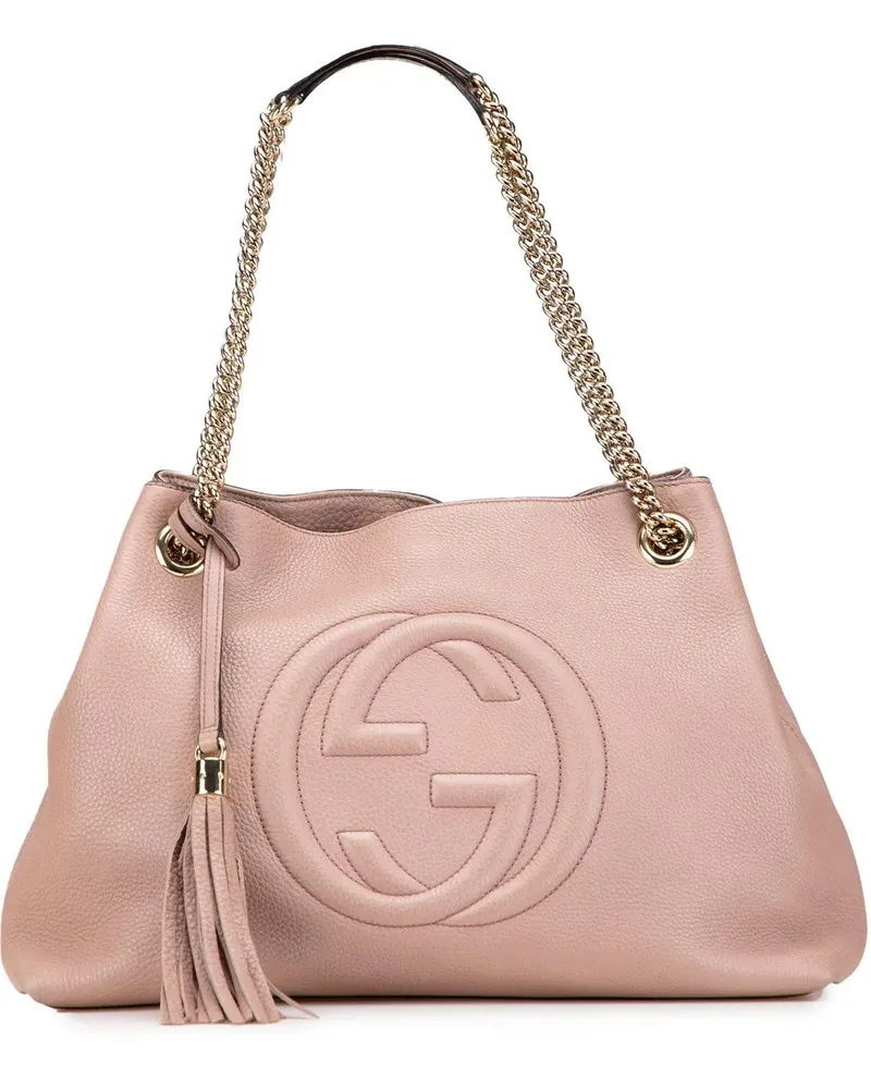 Gucci Shopper Medium Leather Soho Chain Tote braun Braun