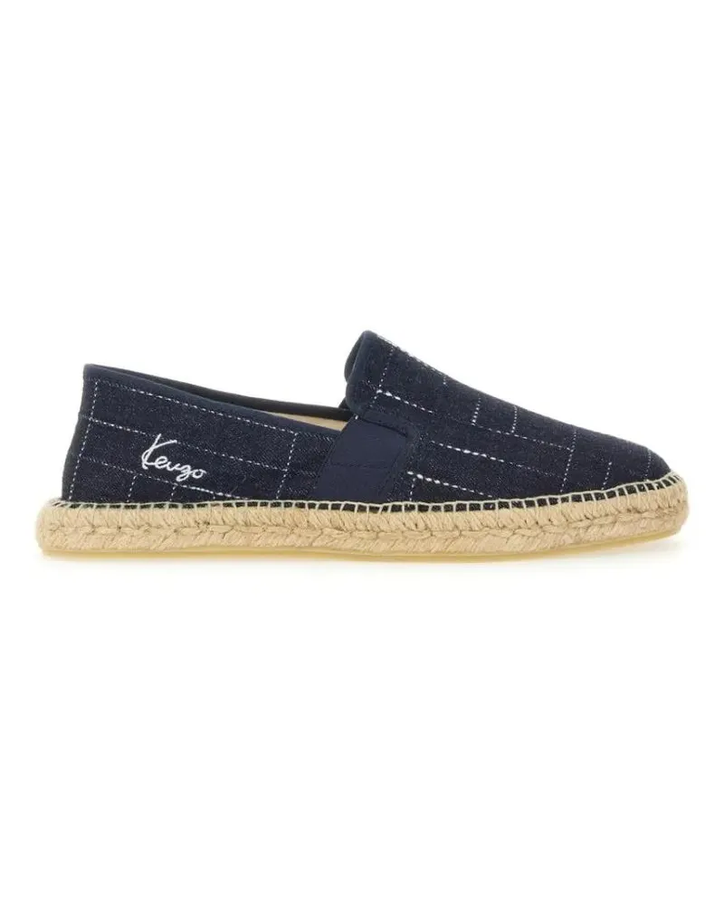 Kenzo Loafer Logo Slip-On Espadrilles schwarz Schwarz