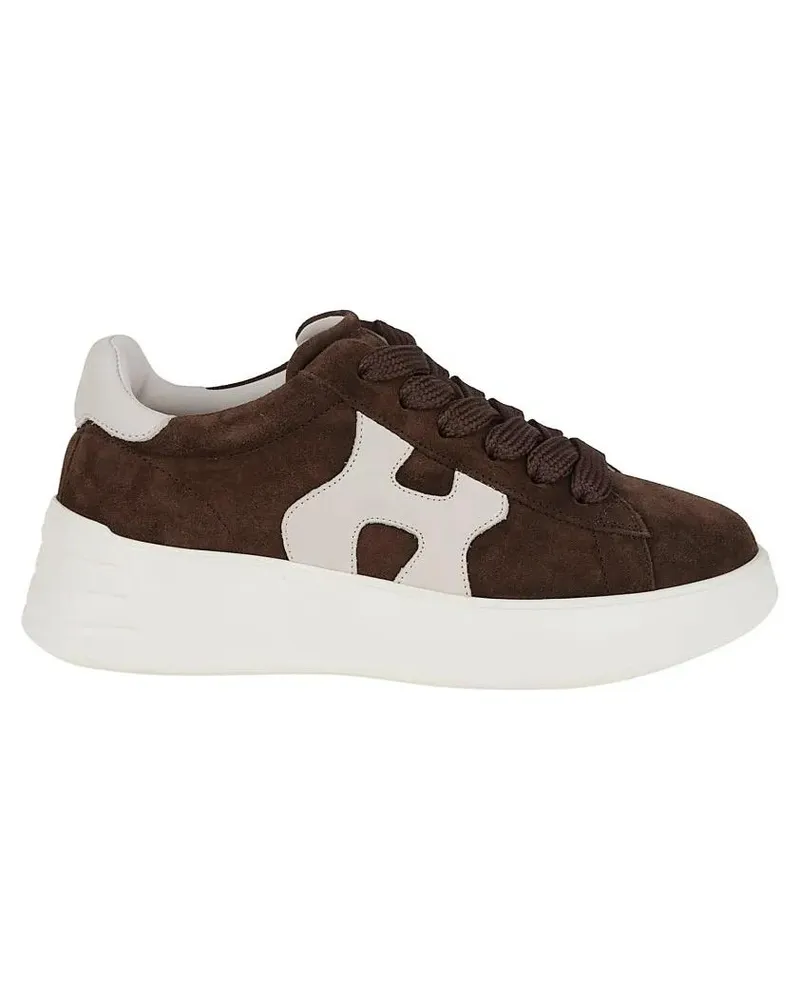 Hogan Low-Top Sneaker Suede Upper Sneakers With Rubber Sole braun Braun