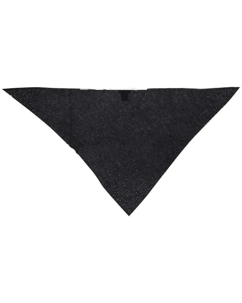 Faliero Sarti Tücher & Schals Triangular Cashmere Scarf With Swarovski Embellish schwarz Schwarz