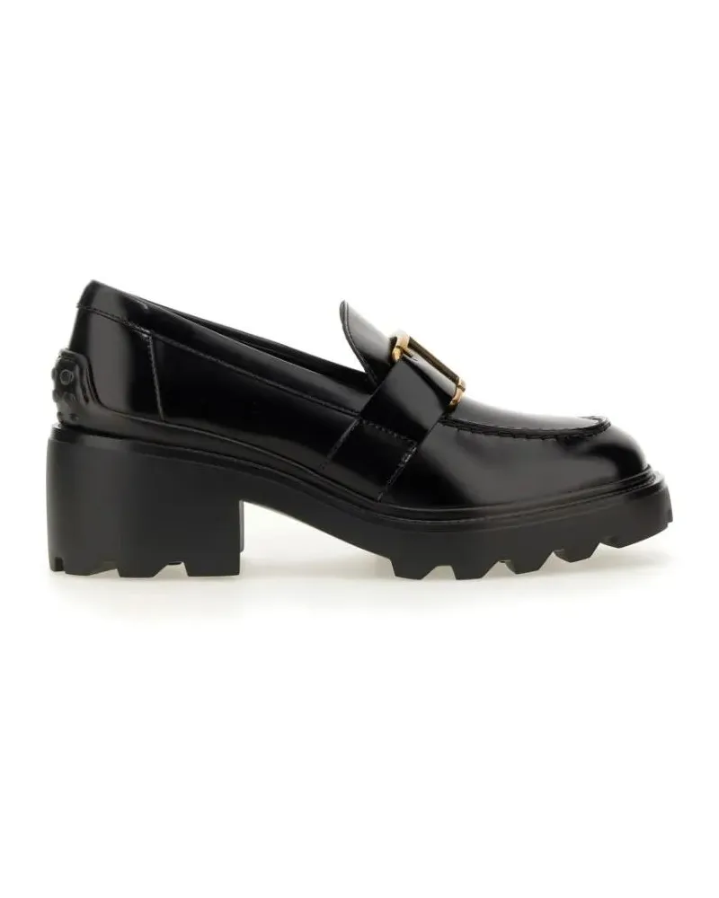 TOD'S Calfskin Leather Loafers schwarz Schwarz