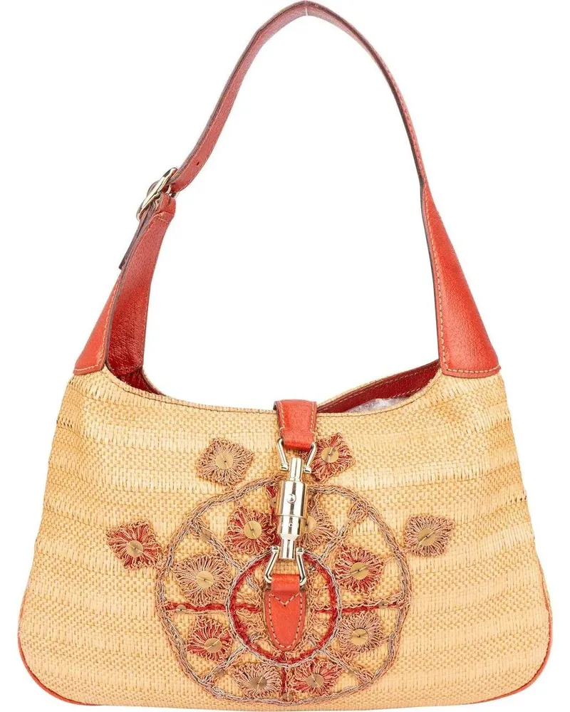 Gucci Crossbody Bags  Limited Raffia Jackie Handbag bunt Bunt