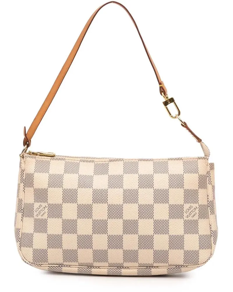 Louis Vuitton Hobo Bags Damier Azur Pochette Accessoires weiß Weiß