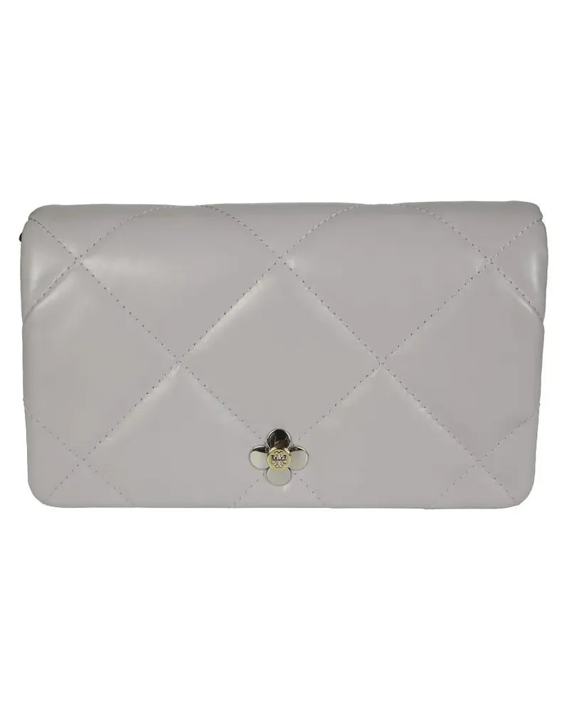 Tory Burch Hobo Bags Kira Clover Crossbody Wallet With Jewel Closure grau Grau