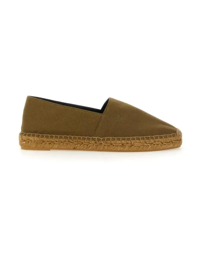Saint Laurent Gabardine Espadrilles With Jute-Wrapped Sole braun Braun