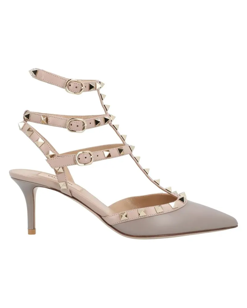 Valentino Garavani Hohe Schuhe Rockstud Pointed-Toe Pumps grau Grau