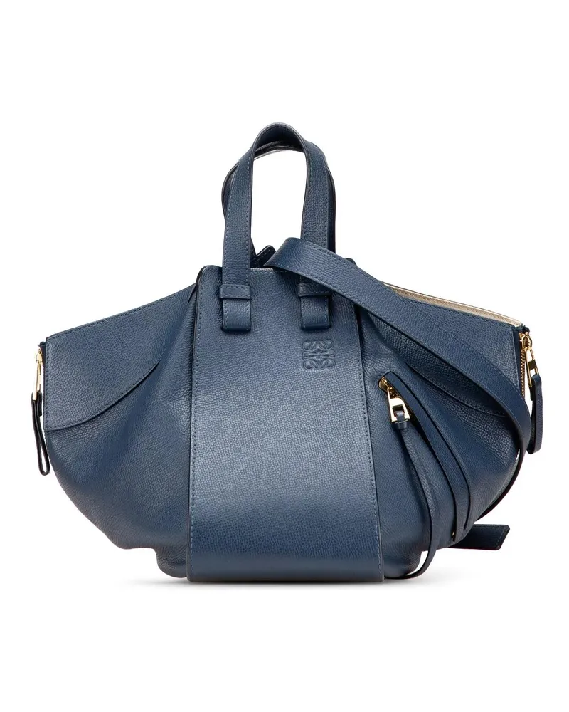 Loewe Hobo Bags Small Leather Hammock Satchel blau Blau