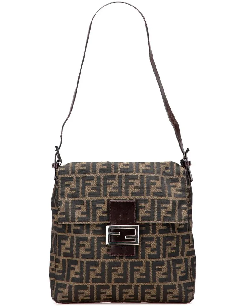 Fendi Hobo Bags Zucca Canvas Shoulder Bag braun Braun